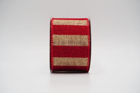 Striped Wired Ribbon_KF6792GC-7-7_Red